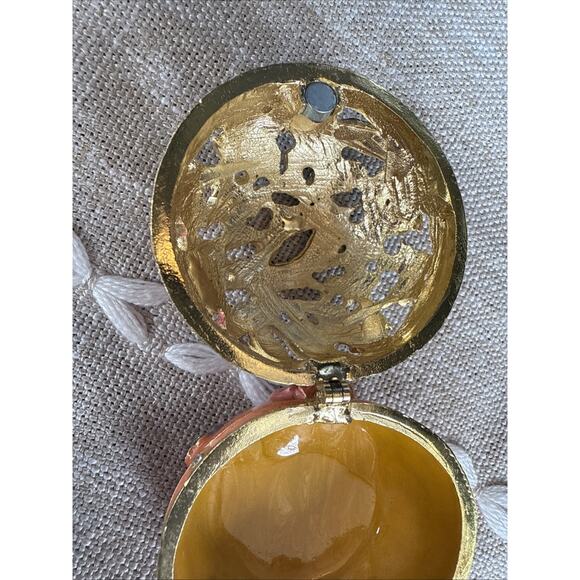 Jeweled Round Floral Box Trinket Box Made With Swarovski Crystals - Picture 12 of 16